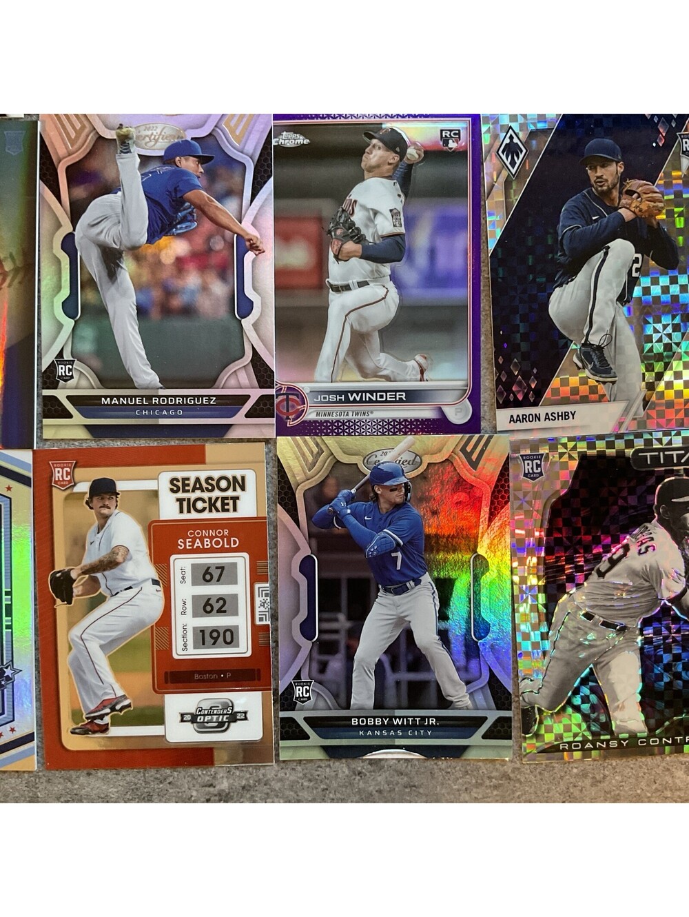 Lot Of 16 Prizm & Refractor Baseball Cards Including Many Rookies - Picture 6 of 7